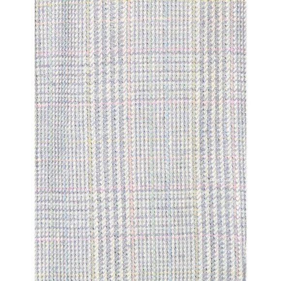 Vintage 80s Men's Lightweight Pastel Plaid Sport Coat Blazer 46L Wool Linen Silk - Picture 7 of 9